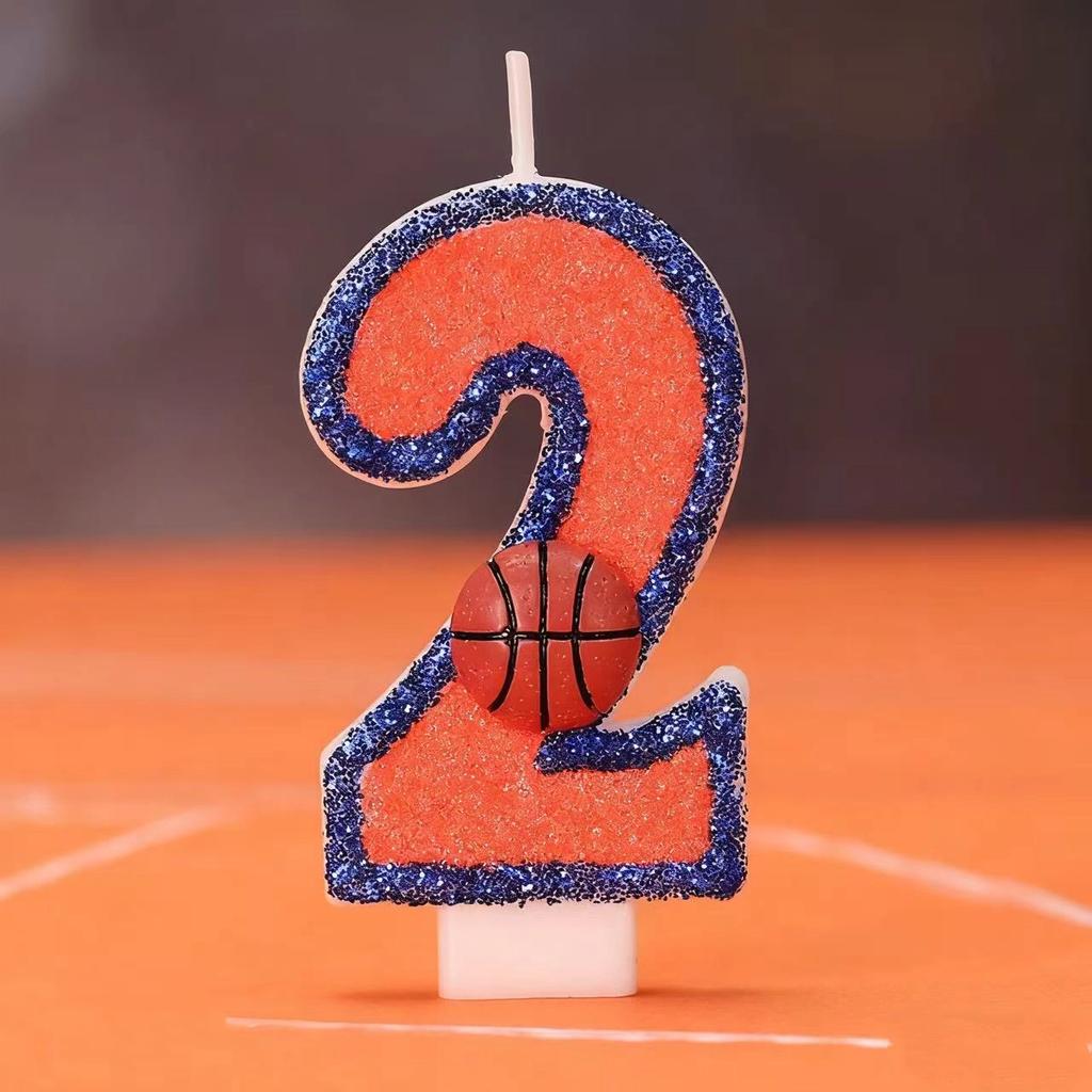 Vitality Basketball 0-9 Free Matching Combination Digital Candles Birthday candles are perfect for high-end baking cake decorati