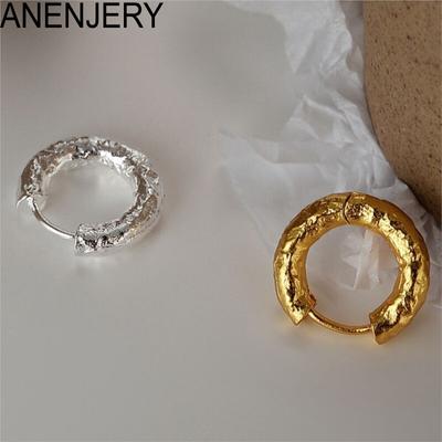 Orecchini a cerchio con motivo a trama per donna Uomo Semplice geometrico color argento dorato in metallo piccoli gioielli Huggies