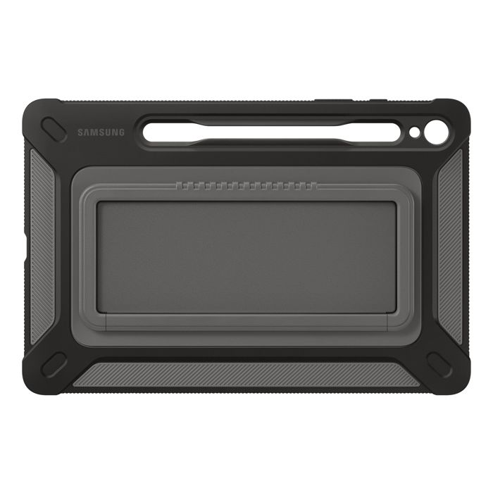 Reinforced Back Cover - Samsung - Galaxy Tab S9 - Black - Military Resistance - Stand Function