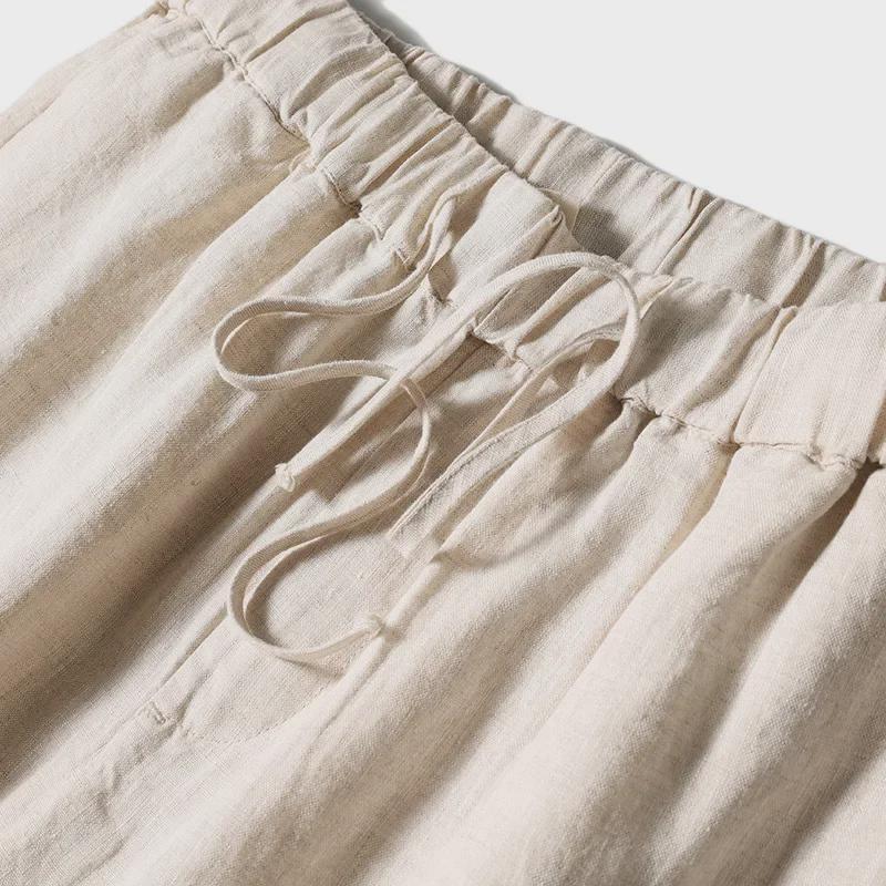 Premium Linen Japanese Loose Straight Casual Cropped Pants - Breathable, Comfortable, and Versatile.