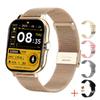 Smartwatch Men Women Sports Fitness Health Rate Monitor Bluetooth Call Digital Metal Gift Full Touch Gold Smart Watch