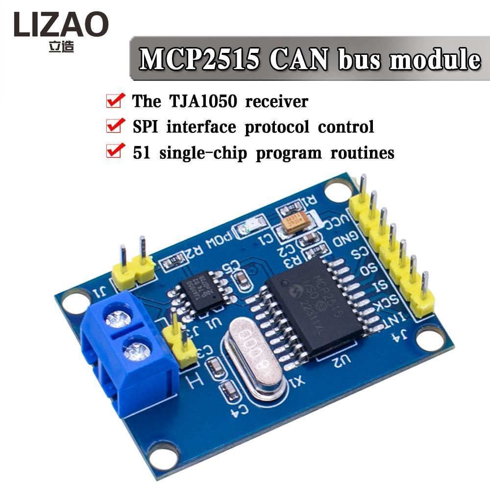 LIZAO MCP2515 CAN Bus TJA1050 SPI Module New Version Receiver for 51 MCU ARM Controller