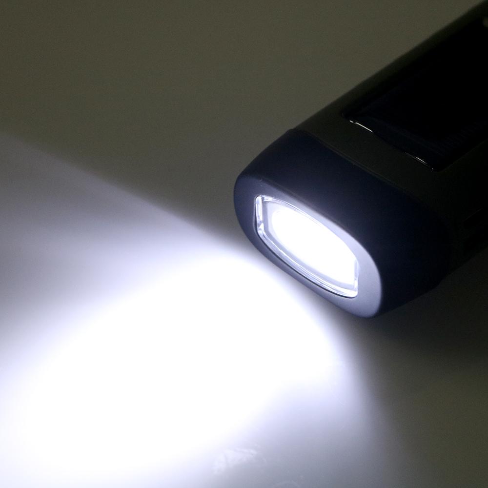 Emergency Hand Crank Dynamo Solar Flashlight Rechargeable Portable For Fishing Boating Hiking LED Flashlight