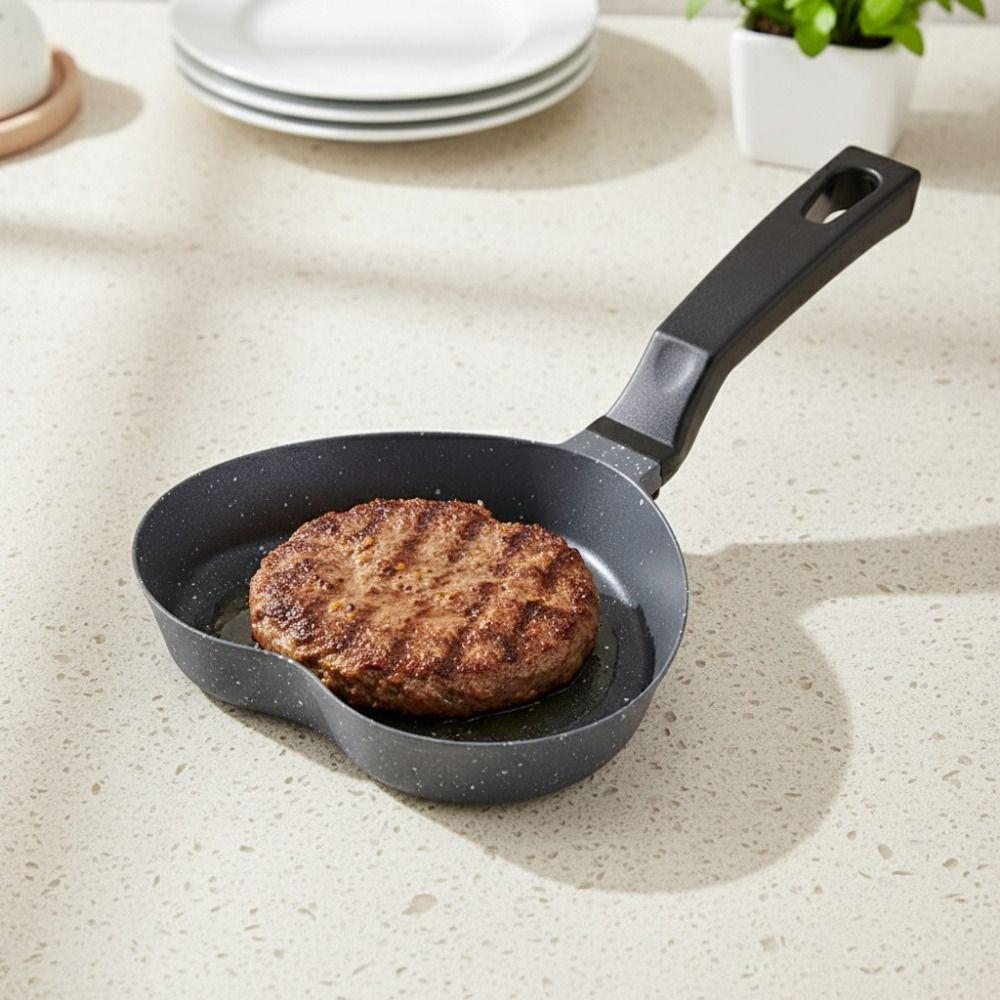 Flat-bottomed Egg Frying Pan Non-stick Hamburger Skillet Household Pancake Pan Kitchenware