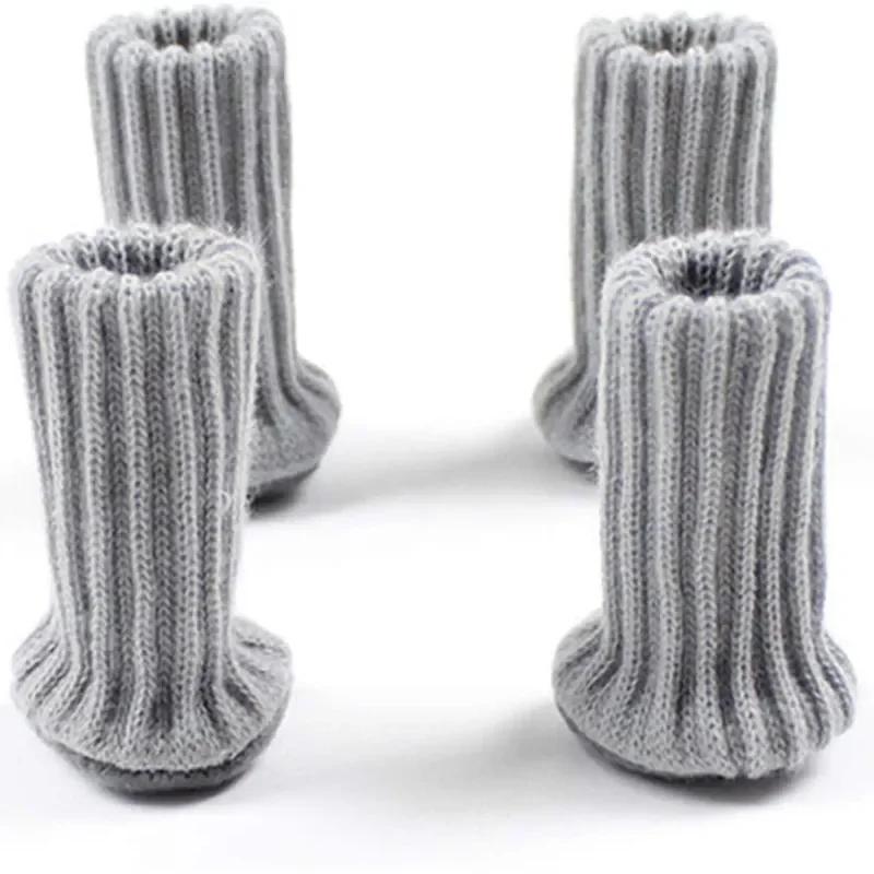 4 Stück Tischbeinsocken Stuhl Gestrickte Möbelsocken Bodenschoner Möbelbeine Tisch Stuhl Bein Schutzkappe Für Möbel