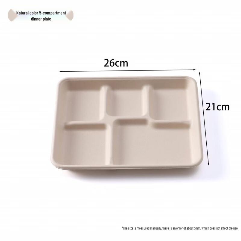 Compostable Pulp Divided Takeaway Box