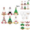 Santa Claus Reindeer Paper Triangle Hats For Christmas Party Decorations And Photography