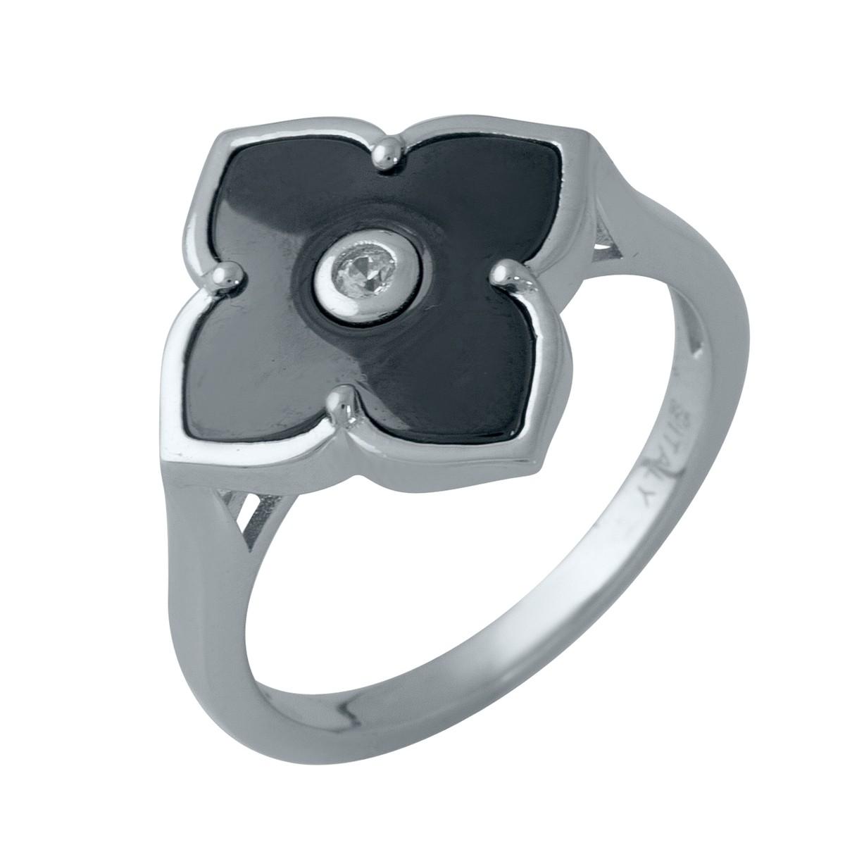 

Silver ring with ceramics (1982341) 18.5