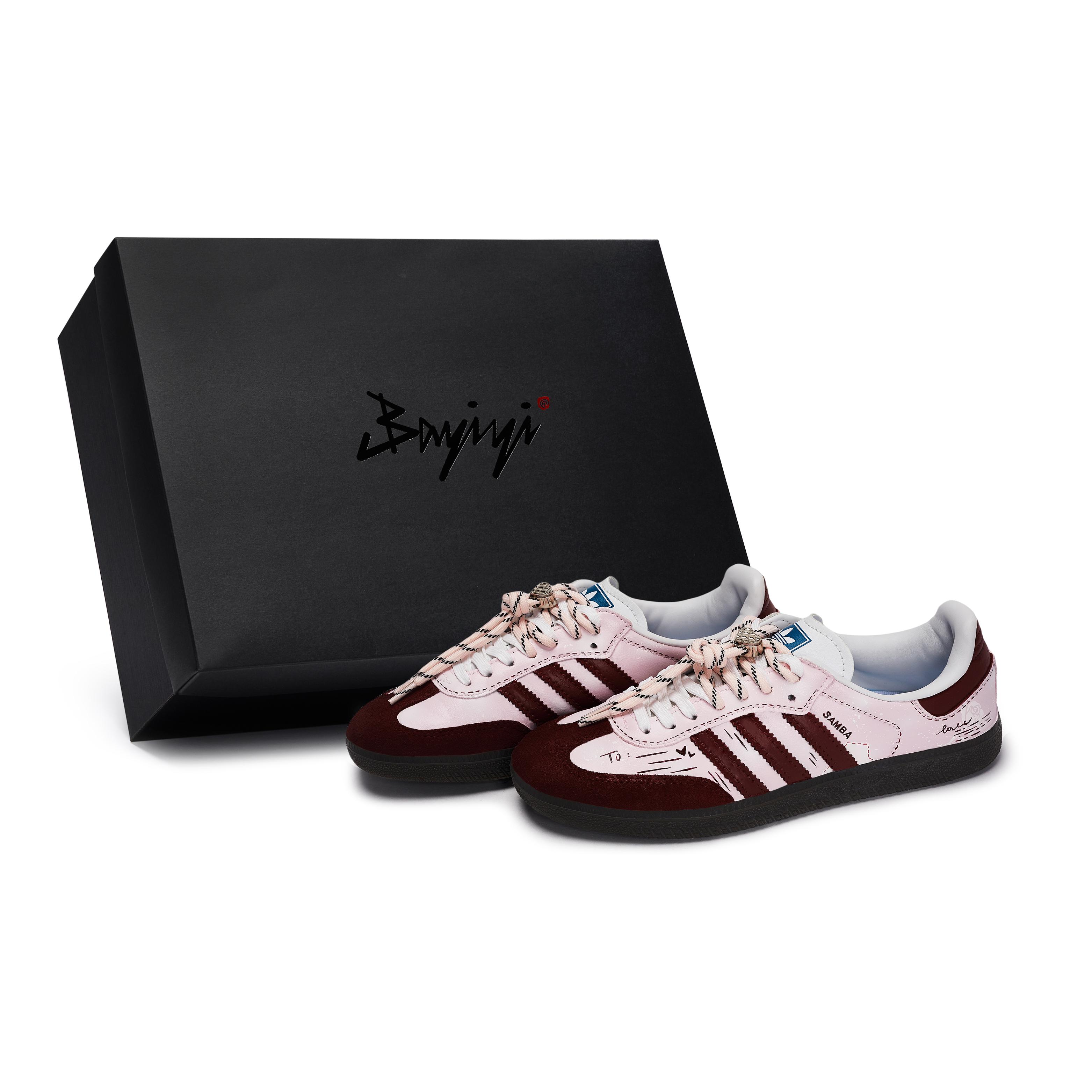 

Adidas Originals SAMBA OG German Army Trainers Unisex Low top White/Pink/Red B75806(Team80-S-BOX) 39⅓
