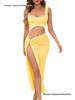 Women's Spaghetti Strap Hollow Out Long Skirt Dress