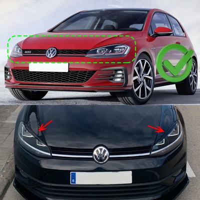 Dekorační lišta světlometu Viko světlometu Obočí Karosářské sady Dekorace pro VW Golf 7 7.5 MK7 MK7.5 GTI R GTE GTD 2013-2020