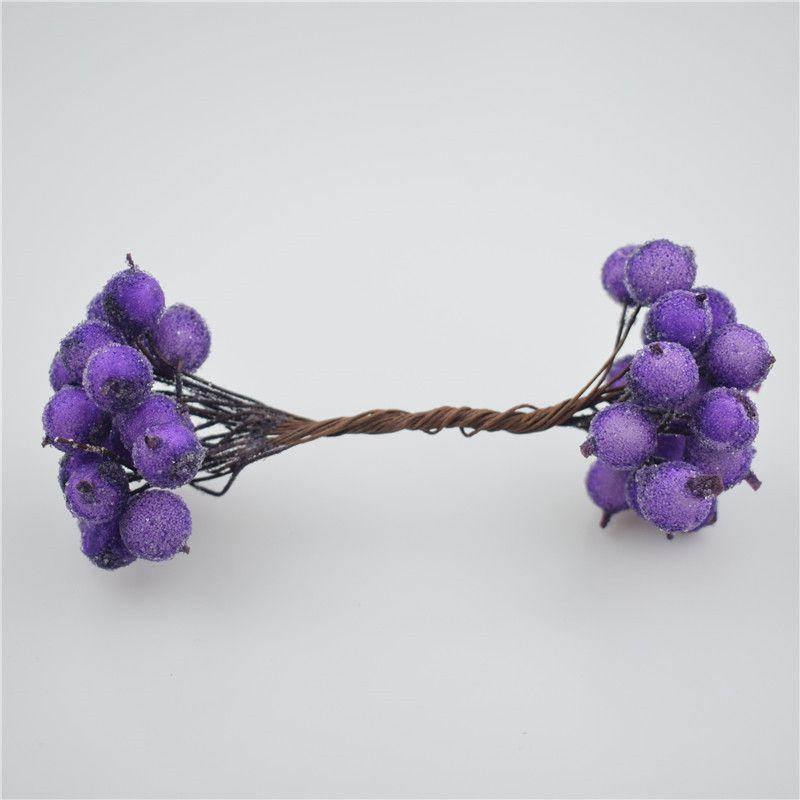 Mini Weihnachts-Schaum Vereiste Frucht Künstliche Stechpalmenbeere Blume Für Elegante Heimdekoration