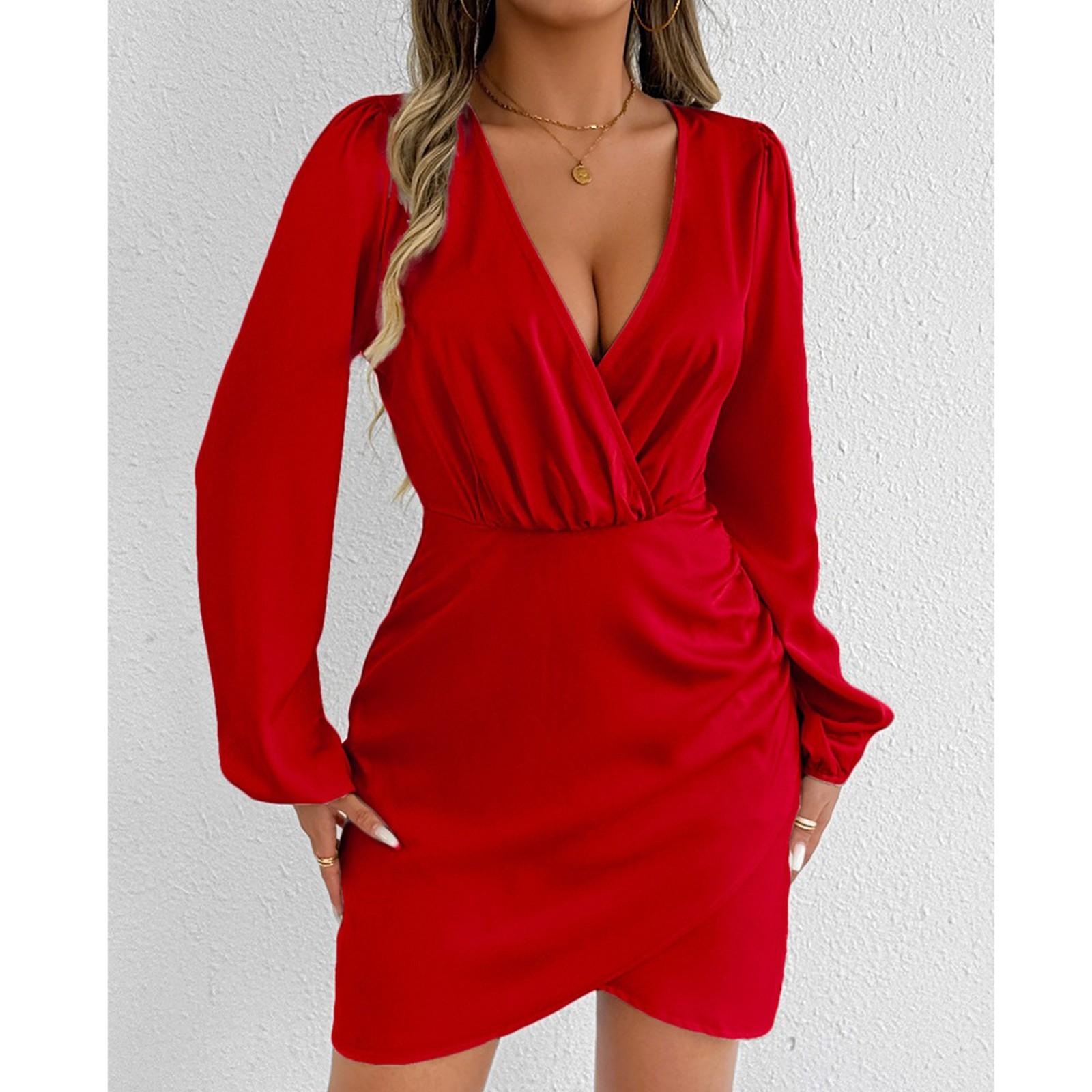 

Женская повседневная и модная сумка на талию с V-образным вырезом и платье на бедрах Сумка на талию и платье на бедрах L красный