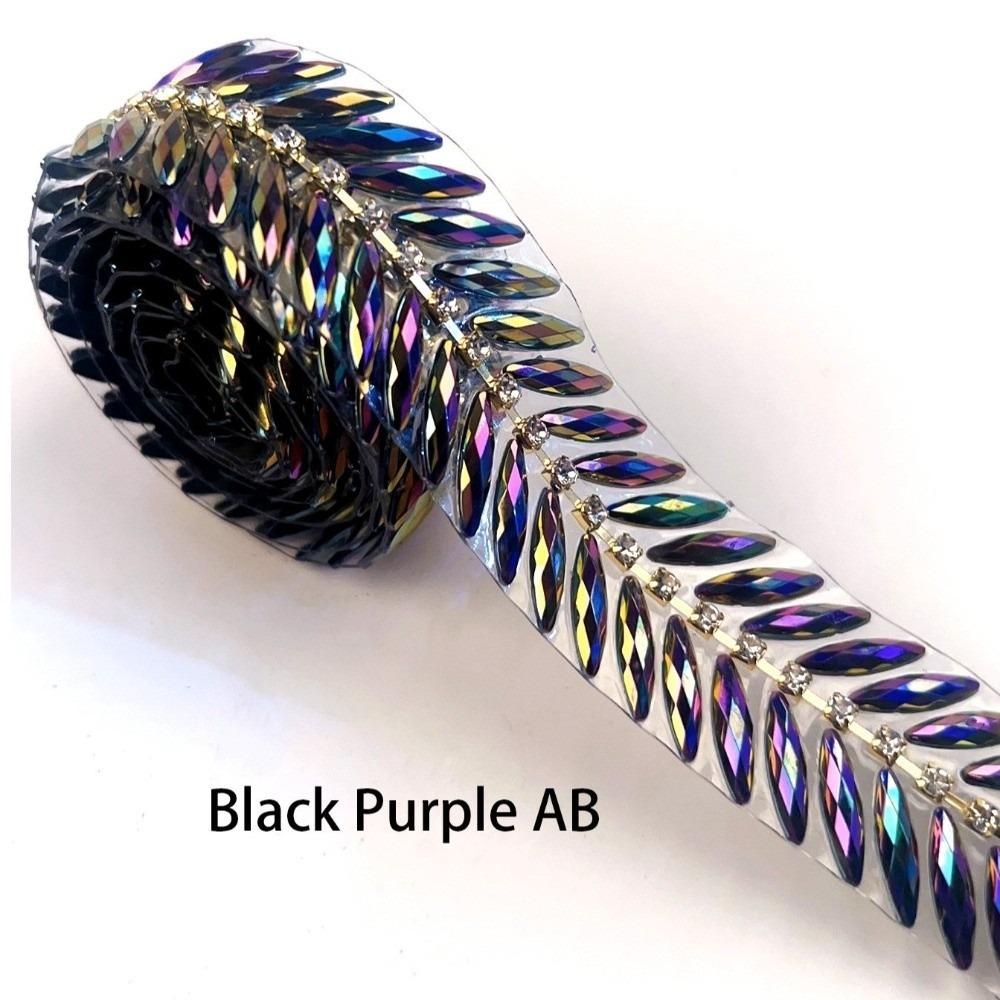 1Yard Rhinestone Ribbon Hot Fix Rhinestone Trim DIY Repair Decoration Trim Beaded Lace Trim Glue on Resin Rhinestone Ribbon