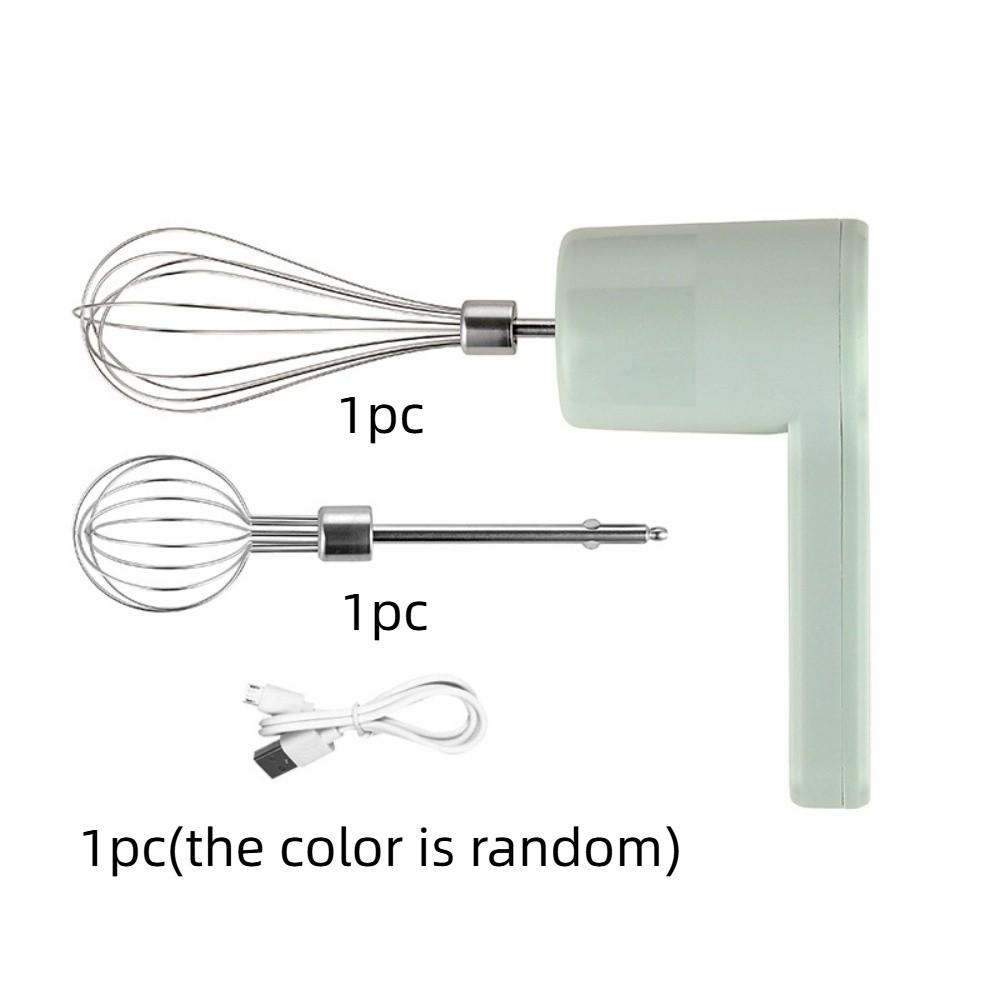 

Ручной электрический миксер-взбиватель для яиц, регулируемые скорости, электрический беспроводной миксер, чеснокодавилка, кухонный гаджет Green 800 mAh