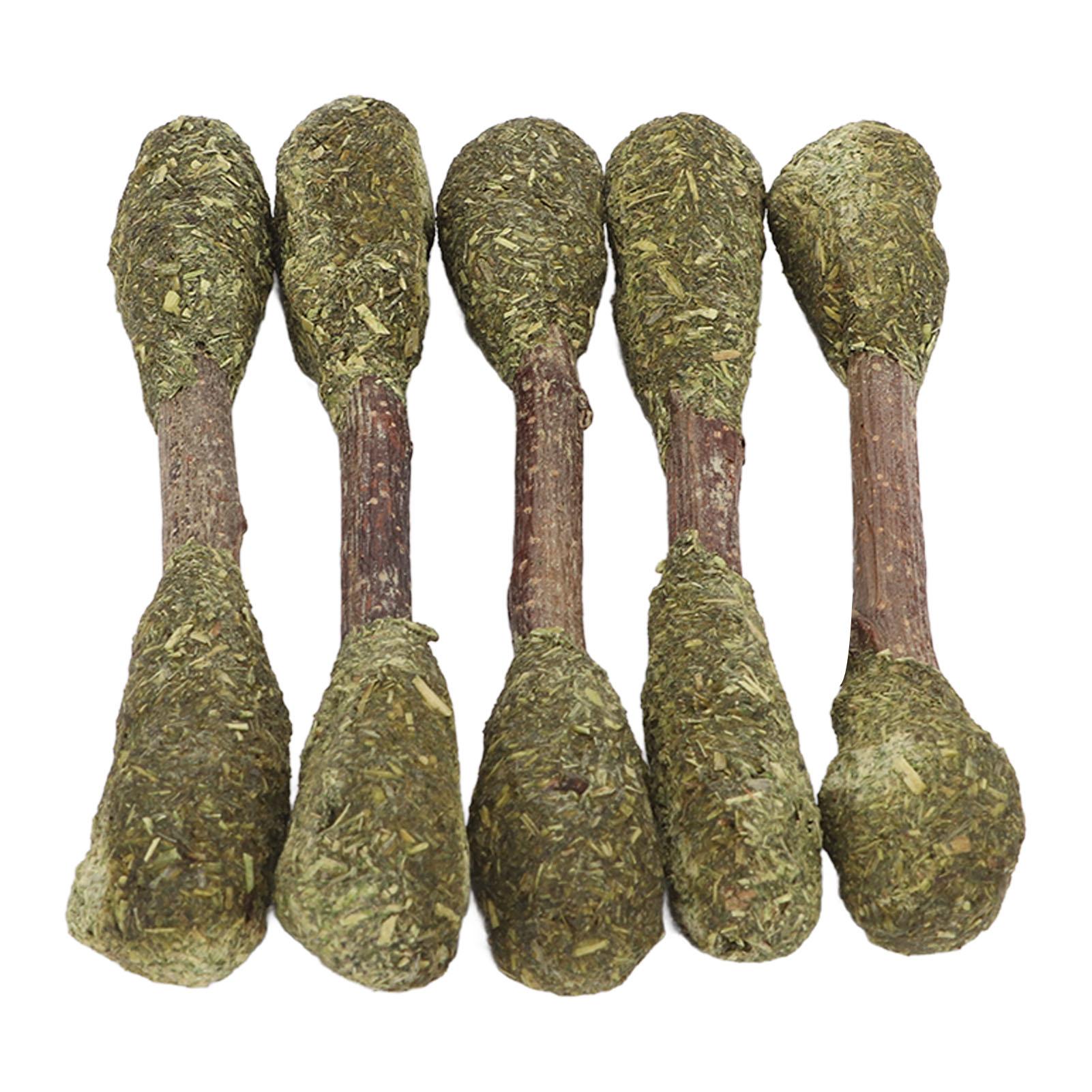 

5PCS Rabbit Chew Sticks Teeth Grinding Interactive Alfalfa Grass Hamster Chew Toy for Golden Bear Guinea Pig