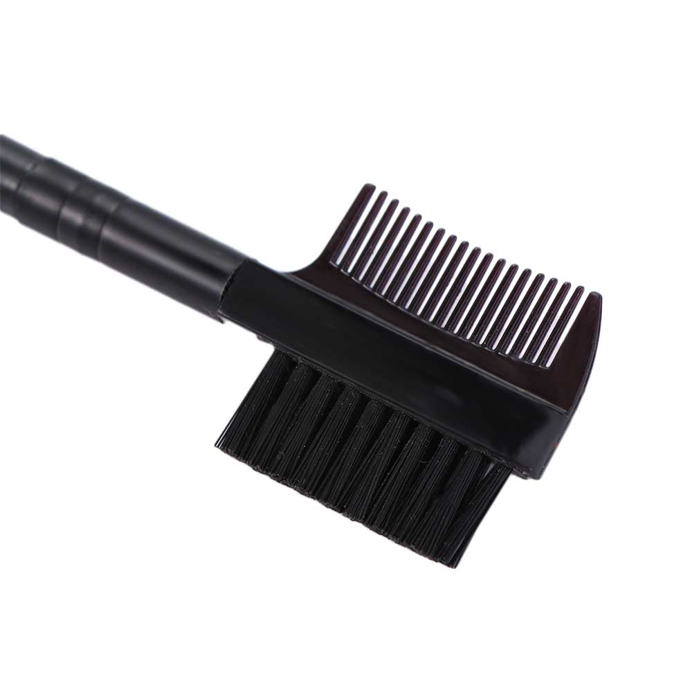Wood Handle Makeup Tool Dual Head Eyebrow Brush Comb Eyelash Brush Makeup Brushes Eyebrow Comb