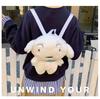 Crayon Shin-chan Shiro Embroidered Plush Backpack - Cute Anime Double Shoulder Bag