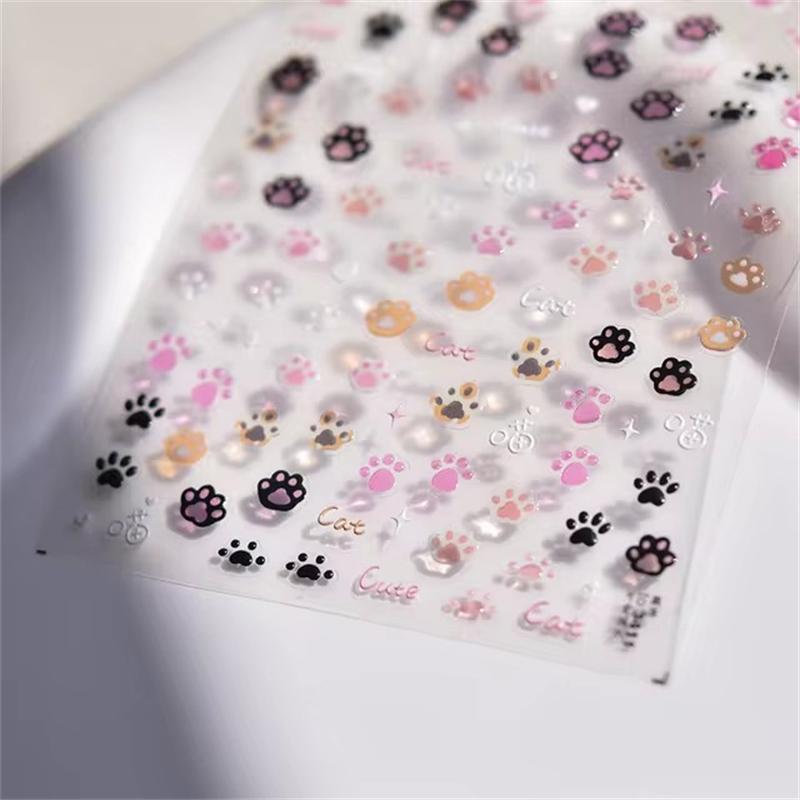 1PCS French Jelly Nail Stickers Dreamy Bubble Meteor Butterfly Star Moon Self Adhesive Stickers For Nail DIY Nail Art Decoration