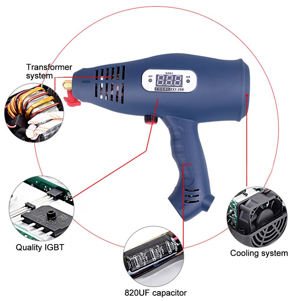 220V Handheld Portable Electric Arc Welding Machine Equipment Automatic Digital Intelligent Spot Welders Current Adjustment 3000W