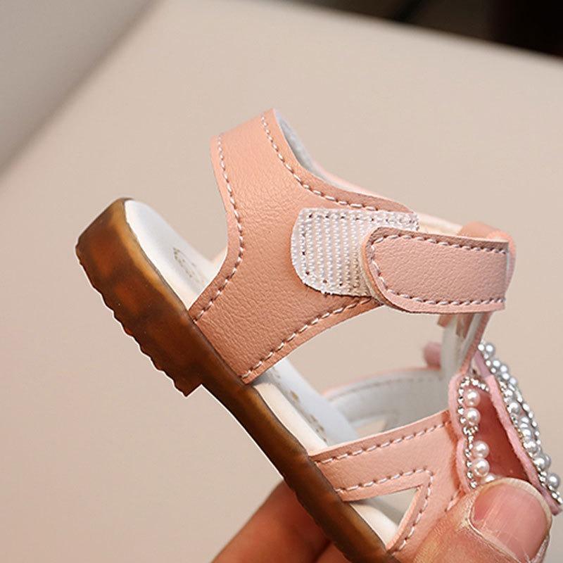 Infant Sandals, Toddler Princess Shoes 0-1-2 Years Old, Walking Shoes for Baby Girls Summer.