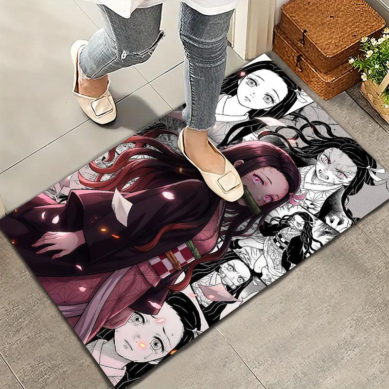 Tappeto Demon Slayer Kimetsu No Yaiba per Soggiorno Camera da Letto Casa Decorazione Divano Gioco Bambini Tappetino Antiscivolo