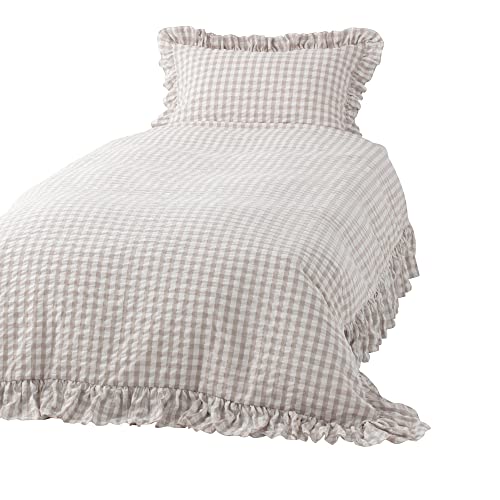 

Francfranc Franc Ruffle Check Duvet Cover Semi Dou