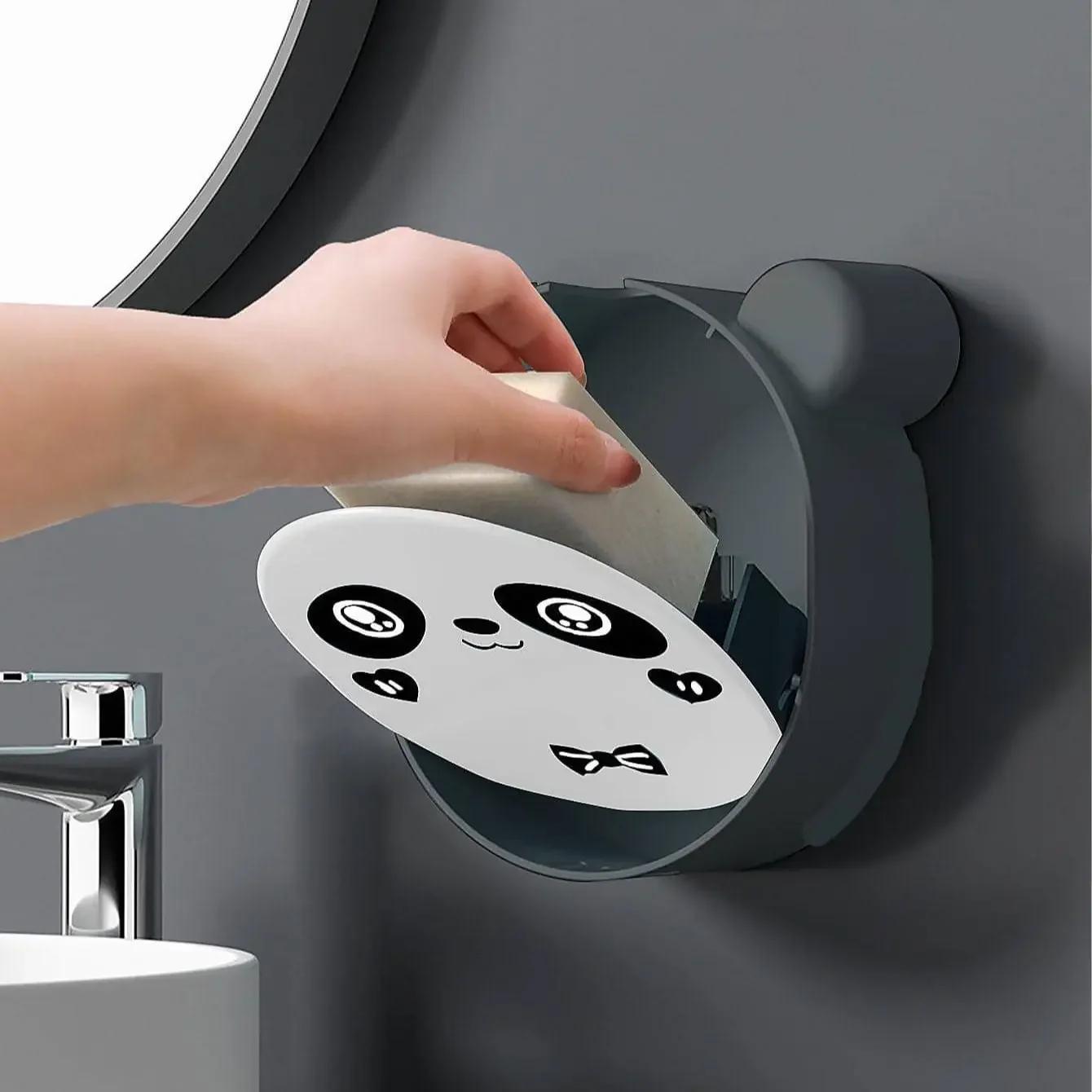 

1 шт. мультяшная милая панда мыльница с крышкой настенная сливная мыльница стойка для хранения откидная мыльница аксессуары для ванной комнаты