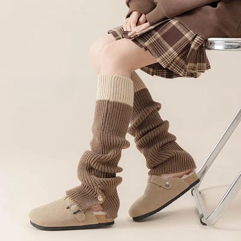 Kids Sweet Girl Leg Warmers Simplicity Korean Fashion School Calf Elegant Sock for Baby Girl Autumn Winter Piles Loose Socks