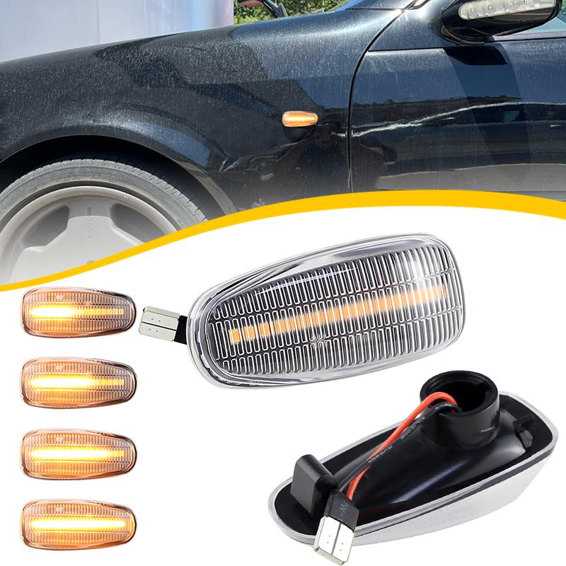 2PCS For Mercedes-Benz W124 W210 W163 W202 W140 W638 W208 C208 A208 W638 W414 W670 Dynamic LED Fender Side Marker Light Assembly