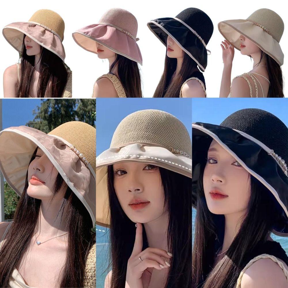 

Sunscreen Large Brim Hat Versatile Sun Shading Hat Fashion Fisherman Hat Women