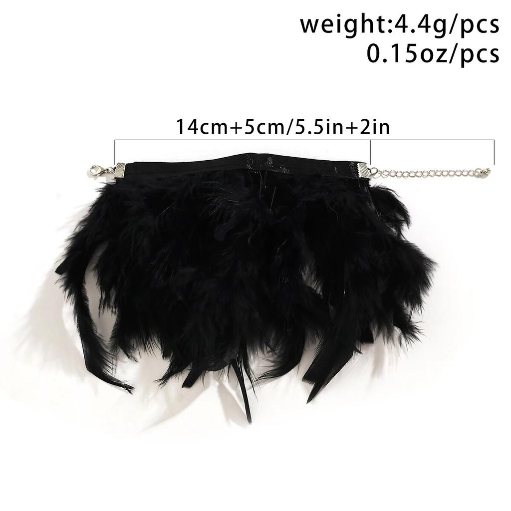 Elegant Trendy Multilayer White Natural Feather Bracelet for Women Korean Fashion Adjustable Bangles Y2K Jewelry Accessories New