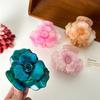 Womens Chic Hair Claw Clip With Beautiful Rose Accents In Elegant Spring Colors 2025 For