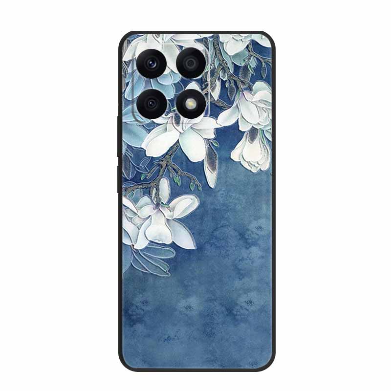 3D Case For Xiaomi 14T Pro Case Emboss Flower Black Silicone Soft Back Cover Coque For Xiaomi 14T Pro Case 14 T Pro 14TPro Funda
