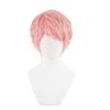 Cosplay Cool Short Perfect for Parties and with 3 Bonus and Memo Pad Heat-Resistant Wig, "Second Castle," Coral-Colored, Hair, Costumes, Items Net,