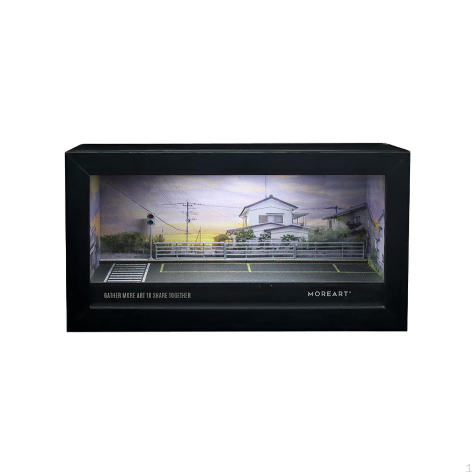 

Диорама с моделью автомобиля 1/64 с подсветкой, миниатюрный парковый дисплей, фон Style C