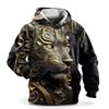 Majestic Leopard 3D Digital Printed Men's Personalized Trendy Hoodie Sweatshirt