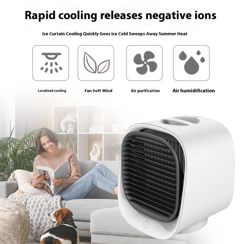Quiet Cooling Desk Fan 3 Speeds Adjustable Circulation Wind Air Cooler with Night Ligh Desktop Fan for Office Bedroom Desktop