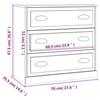 VidaXL Buffets 2 pcs blanc brillant bois d'ingénierie 3185241