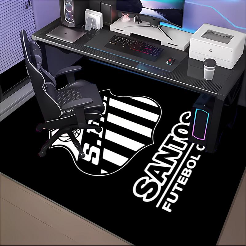 Powerful Football Crest Design Printed Office Carpet Chair Cushion Entryway Rug, Rugs for Living Room, Bedroom Christmas gifts