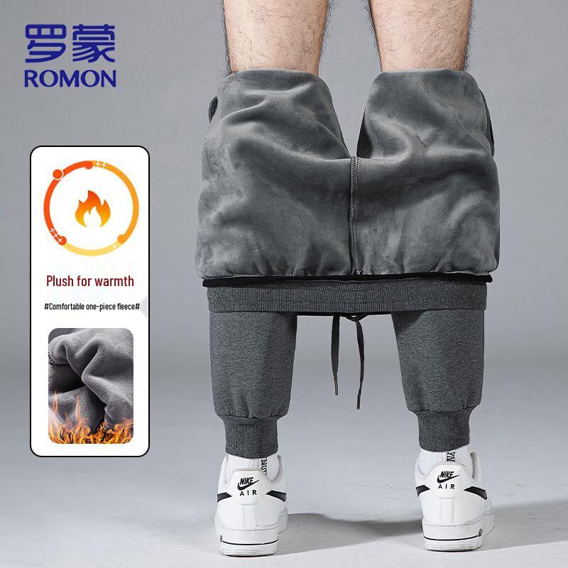 ROMON Men's Fleece-Lined Jogger Warm Pants
