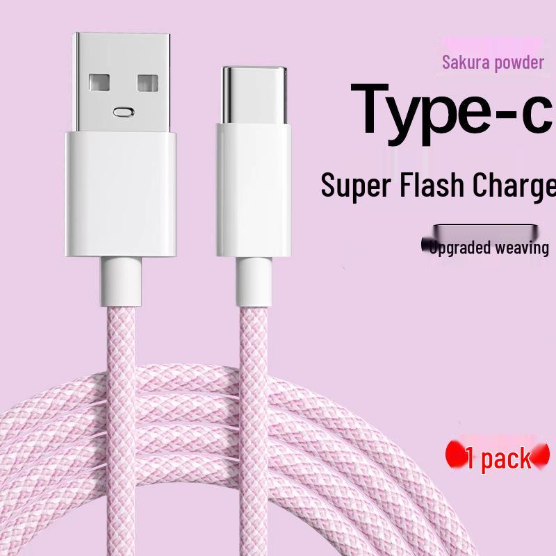 6A Fast Charge USB Type-C Cable for Huawei, Xiaomi, Redmi, Vivo, Honor