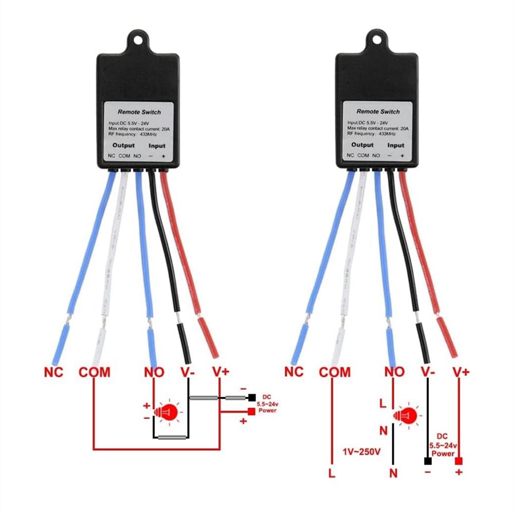 Mini Wireless Remote Control Switch DC 6V 12V 24V 1 Channel RF Relay