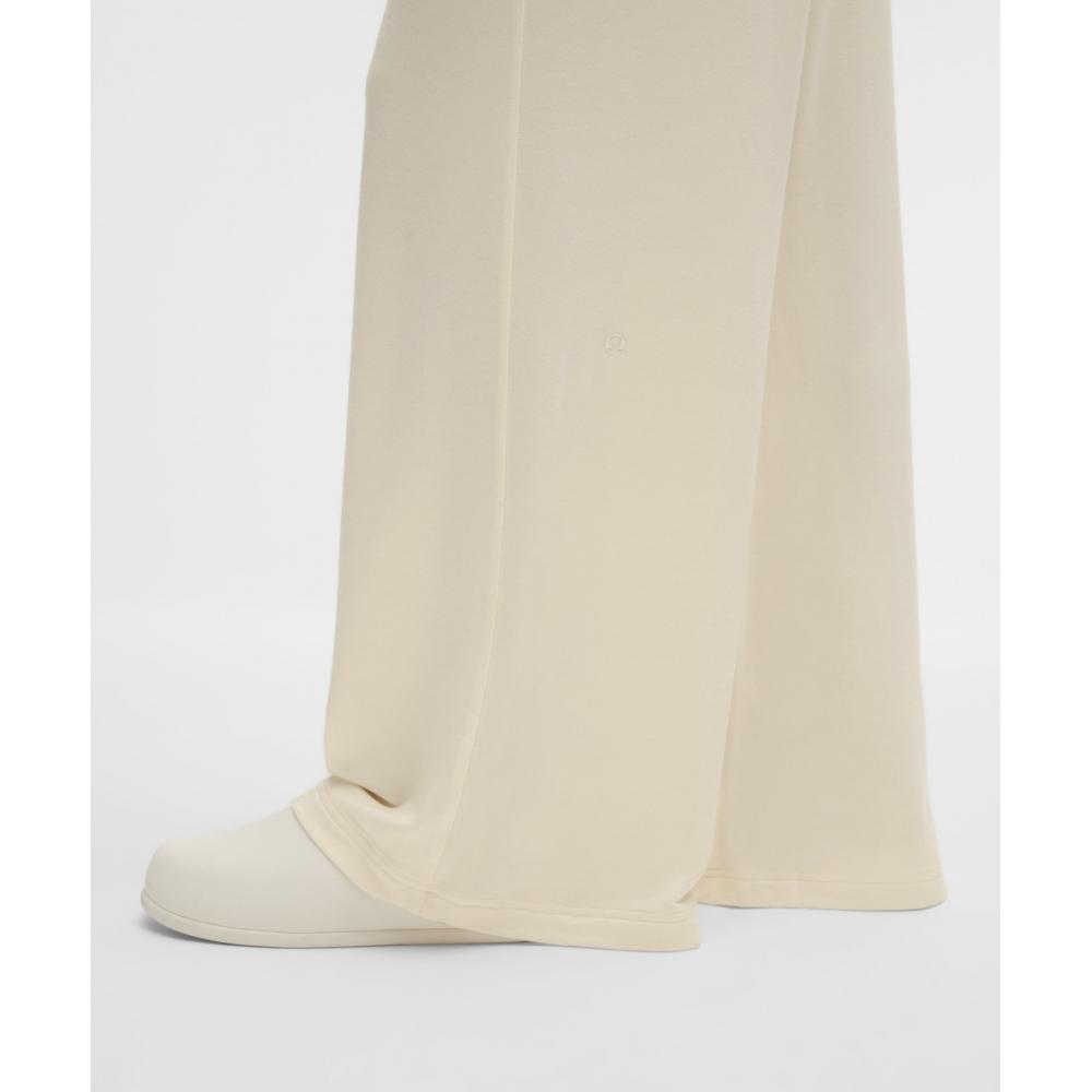 Lululemon Becalm Mid Rise Wide Leg Pant Coconut Ivory
