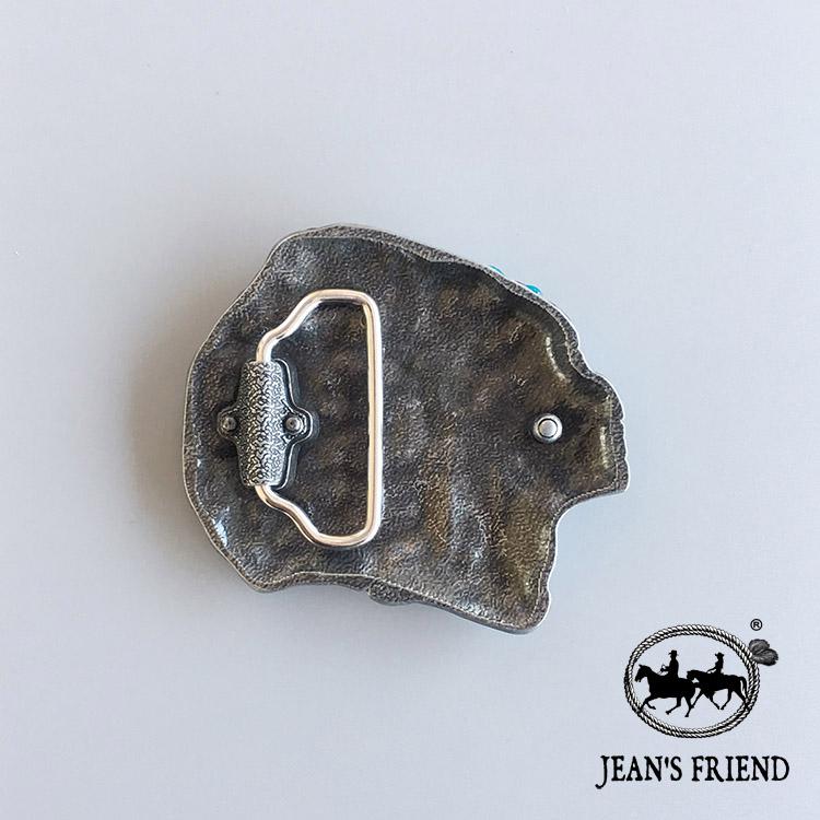 [Jean's Friend] Classic Indian Series Belt Buckle "Indian Chief Profile"