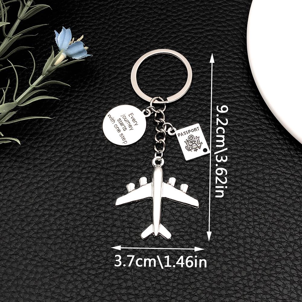Global Travel Airplane Keychain Pendant