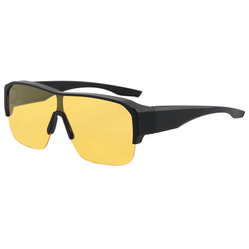 Sports Polarized Myopia Set, Men'S Integrated Windproof Riding Glasses, Driving Uv-Proof Sunglasses