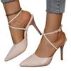 Fashion Pointed Toe Women Sandals High Heels Sexy Shoes Elegant Stilettos Pumps Woman Summer Slippers 2025 New Trend Sandalias De Mujer