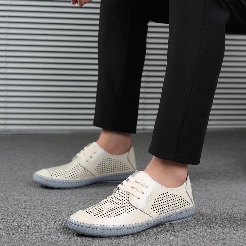 ModeSommar Brittiskt Mode Lyxläder Herr Loafers Designer Nya Mjuka Sula Affärsmäns Formella Skor Sapatos Para Hombre