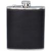 Black Eco-Leather Hip Flask 270Ml Stainless Steel